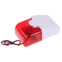 Sirène d'alarme filaire stroboscopique 12V ABS pour la maison, son rouge, klaxon de sécurité intérieur 120dB, détection 10m, compatible application