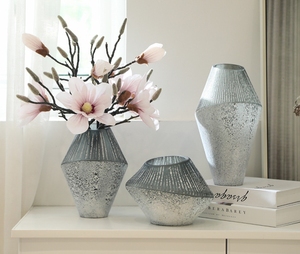 Jarrón de Vidrio de Colores, Estilo Nórdico Americano Moderno, Decoración Creativa para el Hogar, Sala de Estar, Florero, Adornos Florales - Product Image 6