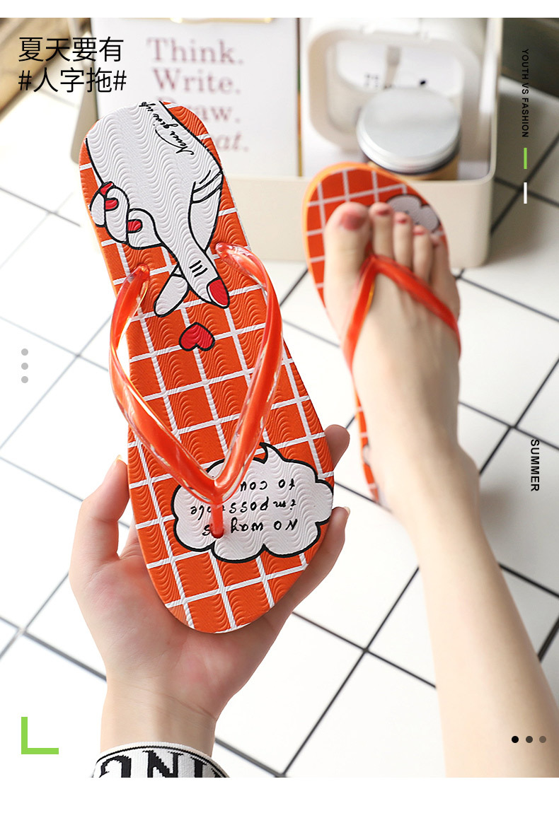 Custom Logo Lady Beach Flipflops Anti-slip Pe Sole Sublimation Flip Flops Slippers