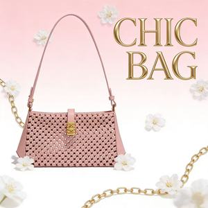 Borsa a Spalla da Donna di Lusso alla Moda 2026 con Cerniera Singola, Design Scavato, in PU, Accessorio Elegante BADI - Product Image 1