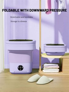 Travel Portable Mini Folding Automatic Plastic USB <b>Car</b> Compatible Household Underwear <b>Washer</b> - Product Image 6