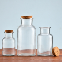 Bouteille de réactif de stockage des aliments Botany Vintage 60ml 125ml 250ml 500ml 1L 2500ML bocaux d'apothicaire en verre avec couvercle