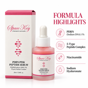 핑크 PDRN 펩타이드 세럼 28ml (나이아신아마이드 & 히알루론산 함유) 화이트 드로퍼 캡 페이셜 스킨케어 세럼 - Product Image 2