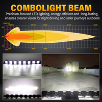 Barre lumineuse LED modulaire tout-terrain 21~52 pouces 20000LM IP67 scellée certifiée CE, éclairage de travail auxiliaire 4x4 pour camion et SUV