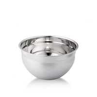 HIGHWIN Bol à salade de grande capacité en acier inoxydable avec base et couvercle en silicone
