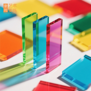 Yushang Tùy Chỉnh Thiết Kế Ban Đầu Hree Lớp Màu Ghép Trong Suốt Thông Tư <span class=keywords><strong>Acrylic</strong></span> Bảng Kính Hiển Thị Đứng - Product Image 4