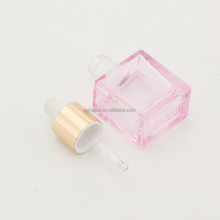 Flacon compte-gouttes de luxe à prix d'usine, pipette à anneau doré, huile essentielle rose, mini flacon en verre de 10 ml facile à transporter