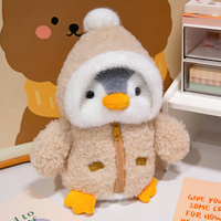 Pingouin mignon peluche tissu coton doux conception écologique pour la maison bébé cadeau promotionnel couette PP enveloppé sac OPP