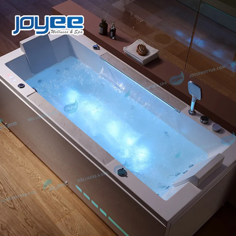 Отдельностоящая Мраморная Ванна JOYEE со светодиодной подсветкой и водопадом, ванна небольшого размера для двух человек