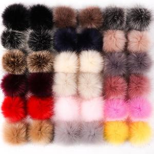 12Cm Giả Cáo Lông Pompom Cho Phụ Nữ Hat Tóc Giả Bóng Pom Poms Tự Làm Dệt Kim Hat Cap Handmade Lông Bóng Phụ Kiện - Product Image 1