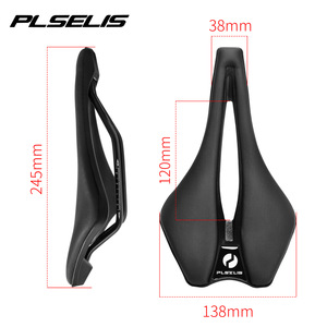 เบาะจักรยานแข่ง PLSELIS ดีไซน์แบบโปร่ง โครงสร้างไทเทเนียม/เหล็ก สำหรับจักรยานเสือภูเขาและจักรยานถนน วัสดุหนัง PU นวดและระบายอากาศได้ดี - Product Image 4