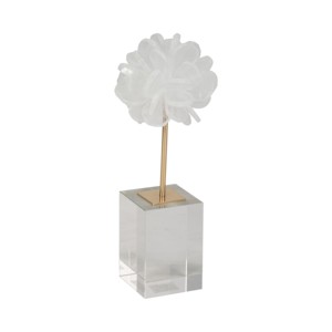 Statua di fiore in cristallo con base per decorazioni del soggiorno, complemento d'arredo per bagno, ufficio, scaffale, stile floreale - Product Image 2