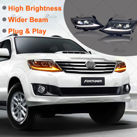 Feux avant LED Fortuner 2012-2015 3LENS Plug & Play Modification de l'éclairage avant Gauche et Droite Paire