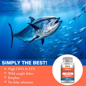 Số lượng 2025 biển sâu 6000 mg Omega-3 dầu cá viên nang mềm hỗ trợ DHA và EPA cao cho các sản phẩm sức khỏe Tâm thần và thể chất - Product Image 2