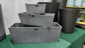 <span class=keywords><strong>Maceta</strong></span> de plástico <span class=keywords><strong>Rectangular</strong></span> larga personalizada de fábrica, macetas para jardín, muebles grandes para exteriores - Product Image 2