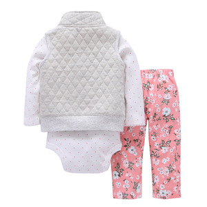 Conjuntos para Niños al por Mayor, Ropa Infantil, Trajes de Invierno Casuales de 3 Piezas para Bebés Niñas, Talla Grande, Poliéster/Algodón Transpirable - Product Image 2