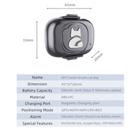Collier intelligent GPS G16 pour animaux de compagnie, étanche IP67, dispositif de suivi en temps réel anti-perte pour chiens, chats et petits animaux