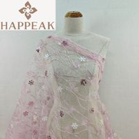 Tissu à paillettes de haute qualité HAPPEAK, 3 mm, petites paillettes, tissu en maille à broderie dense pour vêtements de boutique