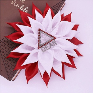 定制时尚联谊会胸针缎带花 DST 组织 Delta Dear Pin 希腊风格女士首饰 - Product Image 6