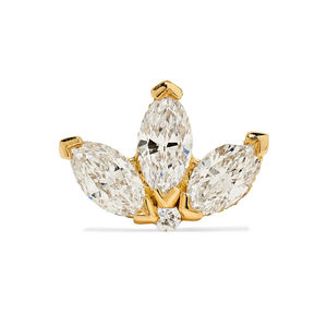 Gemnel Boucles d'oreilles minimalistes en argent sterling 925 avec pétales de fleurs - Product Image 1