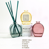 Botol Diffuser Aroma Reed 100ml Terlaris, Botol Diffuser Aromaterapi Warna-warni Custom Kosong dengan Stik dan Kemasan