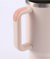 Gobelet isotherme personnalisé Beauchy en acier inoxydable de 40 oz avec poignée en silicone et paille, nouvelle version 2.0, mug de voyage de 40 oz