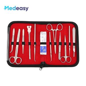 Medeasy - Juego de 22 Piezas de Instrumentos de Disección de Acero Inoxidable, Instrumentos de Entrenamiento Quirúrgico General, Herramientas Anatómicas, Tijeras, Portaagujas - Product Image 1