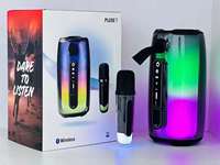 Mini haut-parleur portable 2026 pour machine de karaoké sans fil avec microphones sans fil, éclairage LED RGB et communication AUX & USB