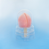 Moule en silicone réutilisable en forme de pêche 3D de qualité alimentaire 40 ℃ sans danger pour la crème glacée ou le gâteau en mousse faits maison facile à utiliser