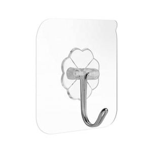 Gancio da parete gancio autoadesivo quadrato fissato al muro <span class=keywords><strong>ganci</strong></span> e binari trasparenti abbigliamento adesivo in plastica resistente in stock - Product Image 4