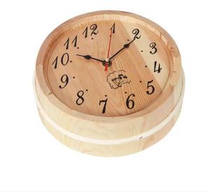 Horloge minuteur en bois massif de cèdre rouge - Accessoire pour sauna, pour utilisation murale en extérieur/intérieur - Product Image 5