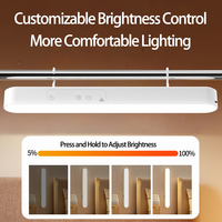 Lampe de lecture réglable à 3 couleurs, 1200 mAh, rechargeable, magnétique, à LED, pour placard, chambre à coucher