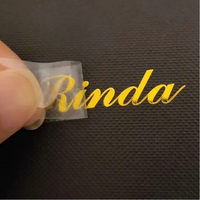 Impression par transfert de verre Étiquette en métal transparente Film déchirable Logo de marque publicitaire Autocollants en cristal de transfert UV auto-adhésifs