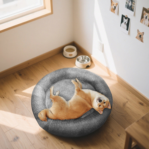 Mayorista Grande Redondo Oval Extraíble Cristal Terciopelo Cubierta Lavable Mascota Nido Gato Perro Cama Cojín - Product Image 3