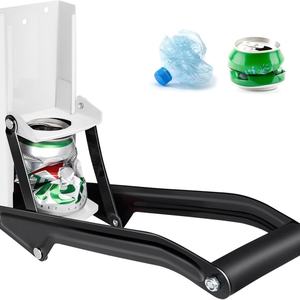 Écraseur de canettes en métal de 16 oz, robuste, à fixer au mur, en aluminium, outil de recyclage, ouvre-bouteille pour canettes de soda, de bière et de seltzer avec trou - Product Image 1