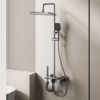 Ensemble de douche exposée à fonctions multiples Piano-Key à affichage numérique Système de robinets de bain et de douche