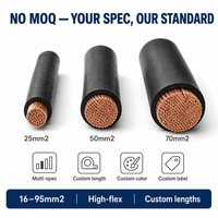 Kupfer-Schweißkabel Flexibles Gummiummanteltes Schweißmaschinenkabel 25mm 35mm 50mm 70mm 95mm