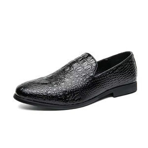 Zapatos de Vestir de Cuero para Hombre, Estilo Británico, Punta Puntiaguda, Transpirables, Sin Cordones, Hechos a Mano, Formales, Ligeros para Otoño - Product Image 6