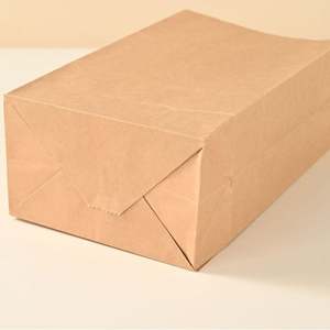 Emballage alimentaire de luxe écologique sans poignée, sac en papier brun personnalisable avec logo, matériaux recyclés pour une utilisation en carton - Product Image 3