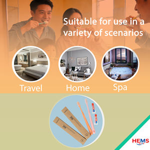 Kit dentaire d'hôtel personnalisé avec logo en gros : <span class=keywords><strong>Brosse</strong></span> <span class=keywords><strong>à</strong></span> dents en PP avec <span class=keywords><strong>dentifrice</strong></span> AME 3g dans une <span class=keywords><strong>pochette</strong></span> transparente en PET – Articles de toilette pour invités - Product Image 5