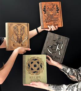 Khuyến Mại Cao Cấp Nấu Cuốn Sách Vòng Chất Kết Dính Một Món Quà Của Đầu Bếp Biểu Tượng Tùy Chỉnh Bằng Gỗ Rãnh Dòng Cuốn Sách Công Thức - Product Image 1