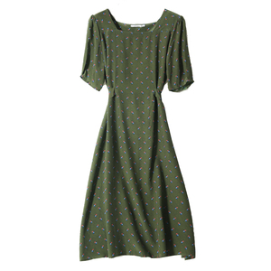 Sangli-Vestido largo de seda con faja Digital, elegante, informal - Product Image 1