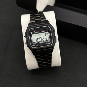 F91W นาฬิกาดิจิตอลแนวสปอร์ตสำหรับผู้ชายแบบย้อนยุคสายสเตนเลสสตีลอัลลอยด์สำหรับผู้ชายและผู้หญิง - Product Image 1
