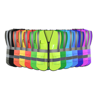 Customize Various Sizes Pink, Black, Purple Reflective Clothing High Brightness Reflection Reflective Safety Vest LOGO