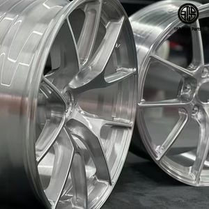 Jantes forgées monobloc encastrées à double cinq branches de 18 à 24 pouces, finition brossée, nouvelles, personnalisées 5x112 5x120 20 pour <span class=keywords><strong>APEX</strong></span> VS - 5RS BMW Audi - Product Image 4