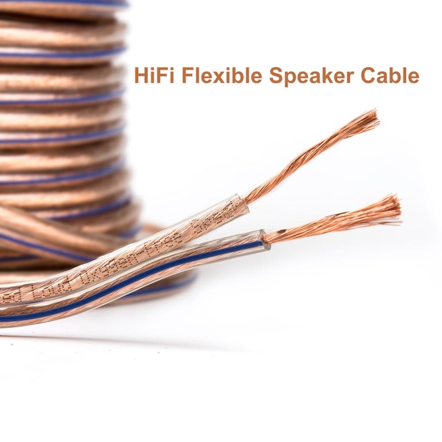 HIFI Flexible RCA Speaker Cable OFC Pure Copper with PVC Jacket Coil Packing for Car & Home Theater Amplification & Karaoke