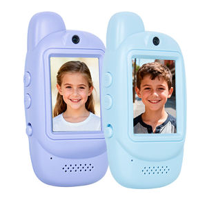 Mini talkie-walkie pour enfants, lot de 2, rechargeable, 2,4 G, longue portée, <span class=keywords><strong>chat</strong></span> vidéo en temps réel, résistant, garçons filles, âge 3-5 ans, deux pièces - Product Image 1
