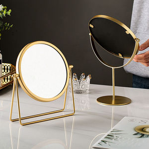 Luxury <strong>Gold</strong> Metal Desktop Stand Princess Vanity Dressing Furniture <strong>Table</strong> Make up <strong>Mirrors</strong> - Product Image 2
