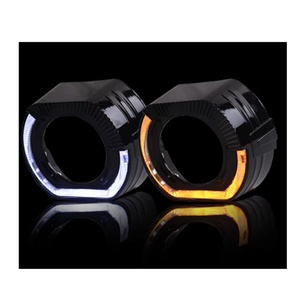 SANVI 2.5/3.0 Inch 12V 24V Car <b>Projector</b> Lens Shrouds for Car <b>Light</b> Decoration White Color/White Yellow Colors Car Accessories - Product Image 1