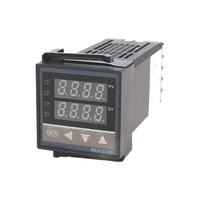 REX-C100 Tipe K Input Relay Output Tanpa Alarm Tampilan Digital Pendek Pengontrol Suhu Cerdas